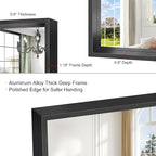 Large Bathroom Mirror, 60 x 36 Inch Rectangular Wall Mirror 0.6" Thickened Deep - Image 6