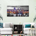 Extra Large Pittsburgh Wall Art Black and White Cityscape Wall Decor Modern - Image 2