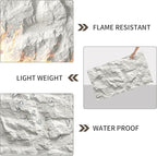 3D Faux Stone Wall Panels, Lightweight & Waterproof Accent Marble Rock Skin - Image 3