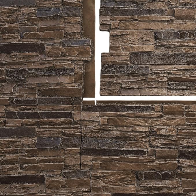EverStone Canyon Ridge Faux Stone Panel, 45 3/4"W x 24 1/2"H x 1 1/4"D - Image 9