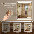 48x36 Inch LED Lighted Bathroom Mirror - Image 3