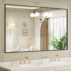 LOAAO Black Bathroom Mirror 72"X36" by LOAAO