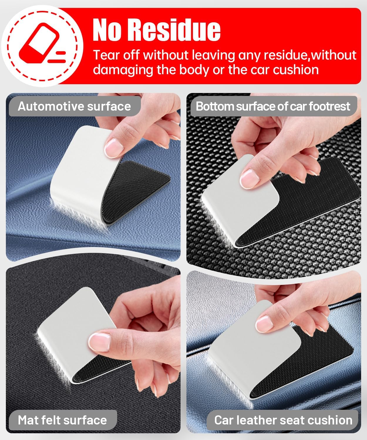 Hook and Loop Strips with Super Adhesive Heavy Duty, Made of 3M, Heat Resistant Waterproof, Outdoor or Indoor Use, 16 Sets Black 0.98x3.94 Inch