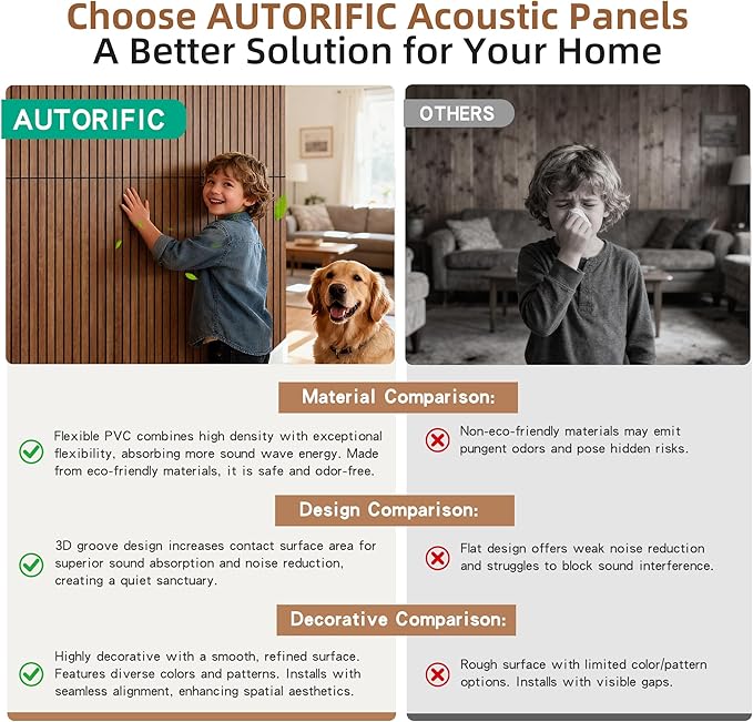 Wood Veneer Sound Panels, 10 Pack 47.2”x23.6” Wall Panels, Decorative Acoustic - Image 5