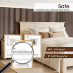 Acoustic Wood Wall Panels 4 Pack 47.6" x 23.6", Sound Proof Wooden Paneling - Image 4