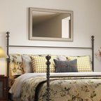 Reflinto 36x24 Inch Rustic Farmhouse Rectangular Wall Mirror, Wooden Rectangle - Image 5