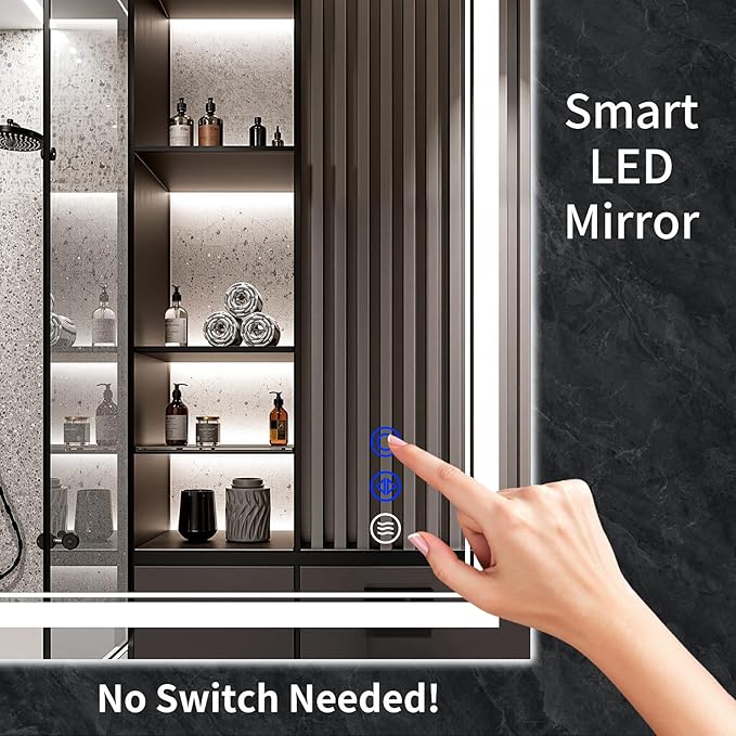 40"x36" LED Bathroom Mirror - Image 3