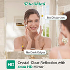 TokeShimi 36x36 Beveled Mirror Frameless Tempered, Rectangle Bathroom Mirror - Image 4