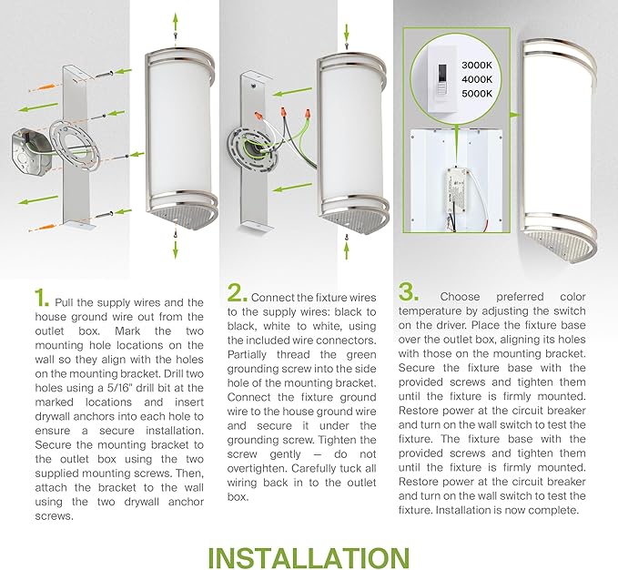 ASD LED Indoor Wall Mount Light Fixture - Image 8