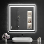 LED Bathroom Mirrors 32"x32" Bathroom Mirror by WISSMILESHOME