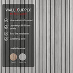 Wall!Supply Ultralight Linari Modern Grey EPS Foam Faux Wood 3D Wall Panels - Image 4