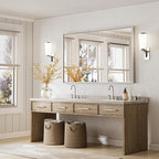 60'' x 36'' Large Beveled Silver Bathroom Vanity Mirror, Shatterproof Rectangle - Image 6