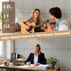 TO-TH Wood-Look Acoustic Wall Panels, 10 Pack 47.2” x 23.6” Acoustic Panels - Image 4