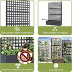 Metal Planter Box with Trellis, Planter Box Trellis with Privacy Screen and - Image 8