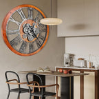 The B-Style 36" Large Moving Gear Wall Clock Oversized Vintage Farmhouse Wall - Image 5