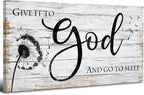 Give it to god and go to sleep Sign Wall Art Christian Bible Verses Wall Decor by HOME