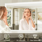 72x36 Inch White Bathroom Mirror - Image 4