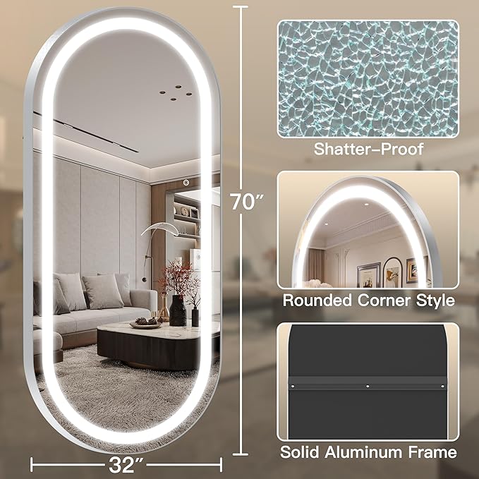 FENNIO 71" x 32" Large Wall Mounted Mirror - Image 4