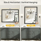 Briivue 48x36 Inch Black Bathroom Mirror - Image 5