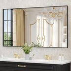 LOAAO Black Bathroom Mirror 55"X30" - Image 3