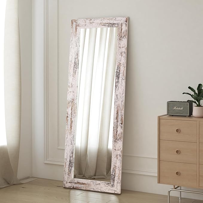 Syndra Farmhouse Full Length Mirror 61x22'', Rustic Floor Mirror, Large by Syndra