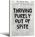 Black And White Newspaper Poster Fashion Fun Motivational Quote Wall Art by Unknown