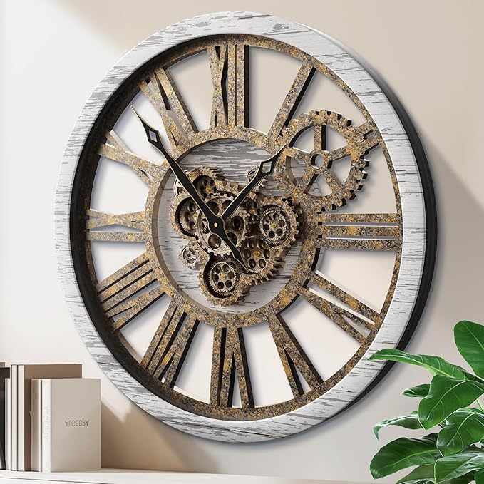 The B-Style Large Wall Clock 36 inch Moving Gear Wall Clock Oversized Vintage by TheB-StyleTB