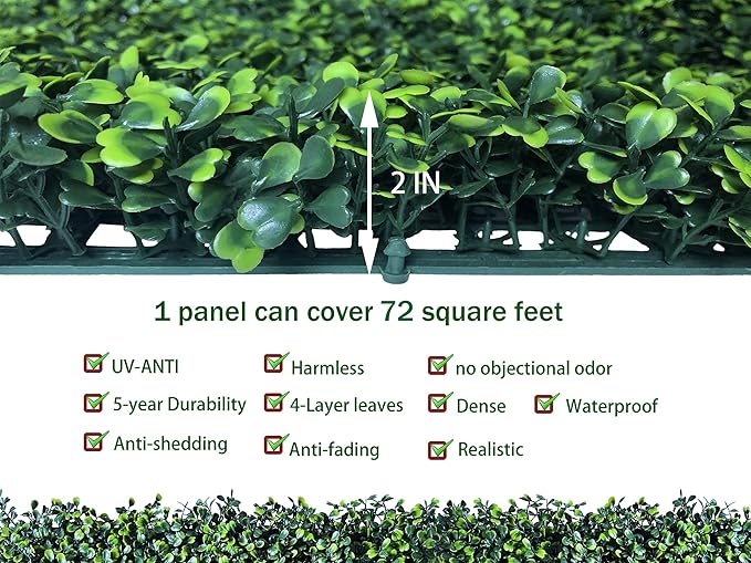 ODTORY Artificial Ivy Privacy Fence Wall Screen: 6FT X 12FT UV-Anti Faux - Image 3