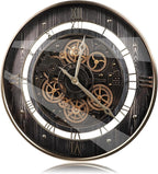 HOIBAI Wall Clock, 24 Inch Moving Gears Clock Large Wall Clock - Image 2