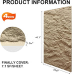 KASARO 3D Faux Stone Wall Panels, Cement Texture Thicker Accent - Image 4