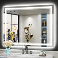 44x36 LED Bathroom Mirror with Lights, Backlit and Front Lit Anti-Fog Lighted by Awandee