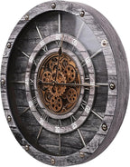 HOIBAI Wall Clock, 27 Inch Moving Gears Clock Large Wall Clock - Image 2