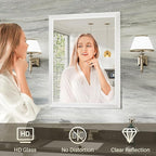28x36 Inch White Bathroom Mirror - Image 5