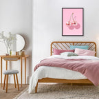 Funky Pink Cherry Poster Retro Disco Ball Canvas Wall Art 24X36 inch Black - Image 7