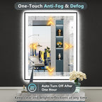 36x36 Black Framed LED Bathroom Mirror - Image 6