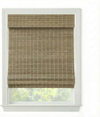 Cordless Woven Wood Roman Shades, 40W x 60H, Eastfield Ash, Sizes 20-72 Wide by FirstRateBlinds