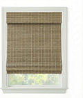 Cordless Woven Wood Roman Shades, 58W x 36H, Eastfield Ash, Sizes 20-72 Wide by FirstRateBlinds