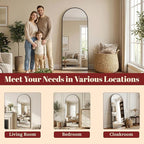 Suidia 76"x44" Arched Full Length Mirror - Image 9
