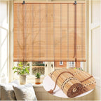 Bamboo Blinds 64x72 inch Bamboo Roman Shades by Unknown