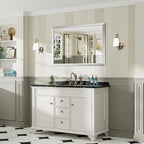 48x32 Inch Brushed Silver Bathroom Mirror - Image 4