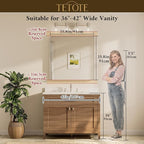 TETOTE 36 x 36 Inch Gold Mirror - Image 8