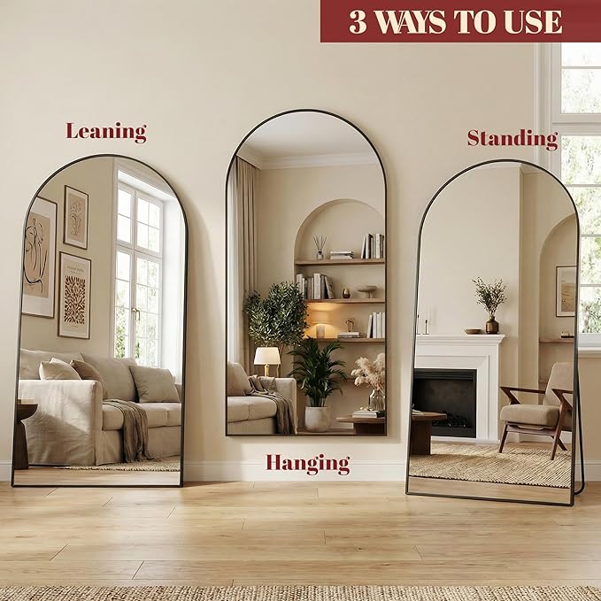 Suidia 76"x34" Arched Full Length Mirror - Image 8