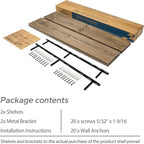 BGMG Wood Floating Shelves for Wall 60 inch Set of 2, Dark Walnut Floating - Image 7