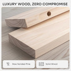 Homeforia 24 inch Wood Floating Shelves, High End Solid Natural Wood 24inch - Image 4