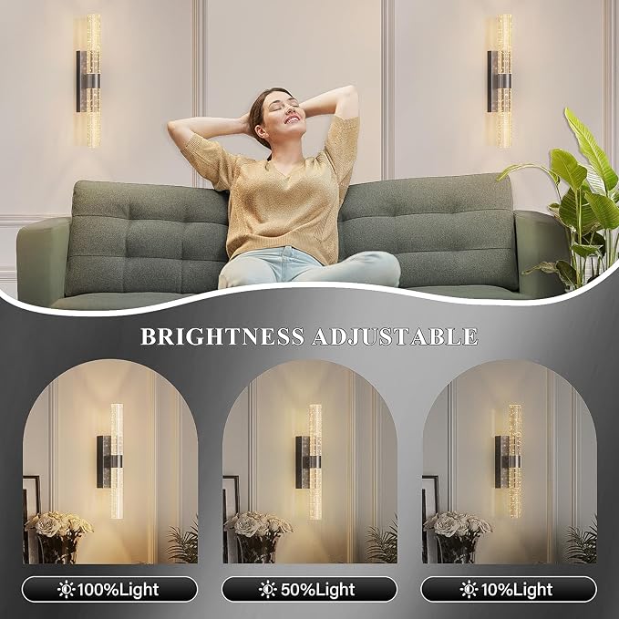 camuucci Battery Operated Wall Sconces Set of 2 Rechargeable Battery Powered - Image 5