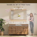 TETOTE Brushed Nickel Bathroom Mirror 48 x 30 Inch - Image 8