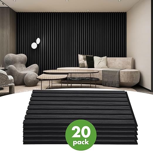 Art3d 20-Pack 12" x 24" Soundproof Wood Slat Panels, 40 sq.ft Acoustic Wall - Image 2