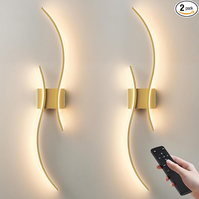 Battery Operated Wall Sconces Set of Two by KARTOOSH