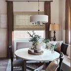 TWOPAGES Natural Woven No Drill Roman Shades, Custom Cordless Blackout Bamboo - Image 2