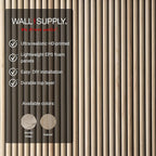 Wall!Supply 3D Wall Panels – Faux Natural Wood Round Slatted – Lightweight Foam - Image 4